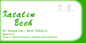 katalin bech business card